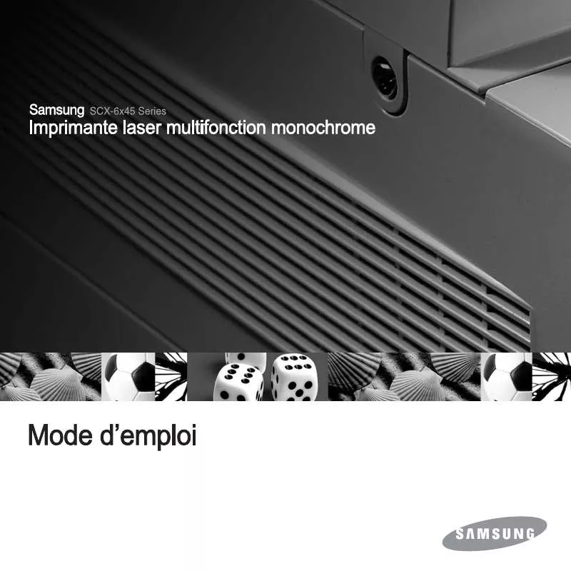 Mode d'emploi SAMSUNG SCX-6345NJ-XEU