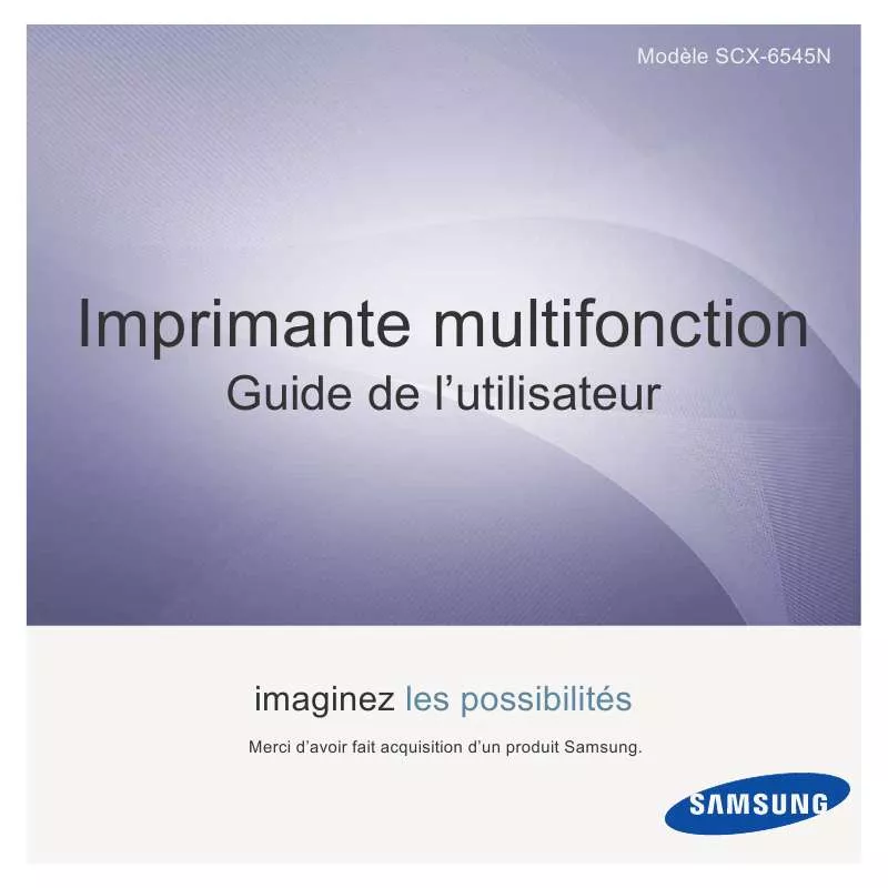 Mode d'emploi SAMSUNG SCX-6545N