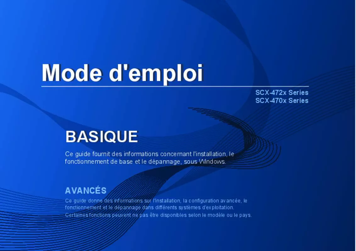 Mode d'emploi SAMSUNG SCX-4729FW