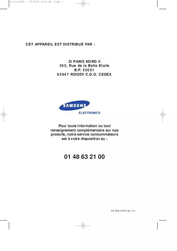 Mode d'emploi SAMSUNG SF-3000