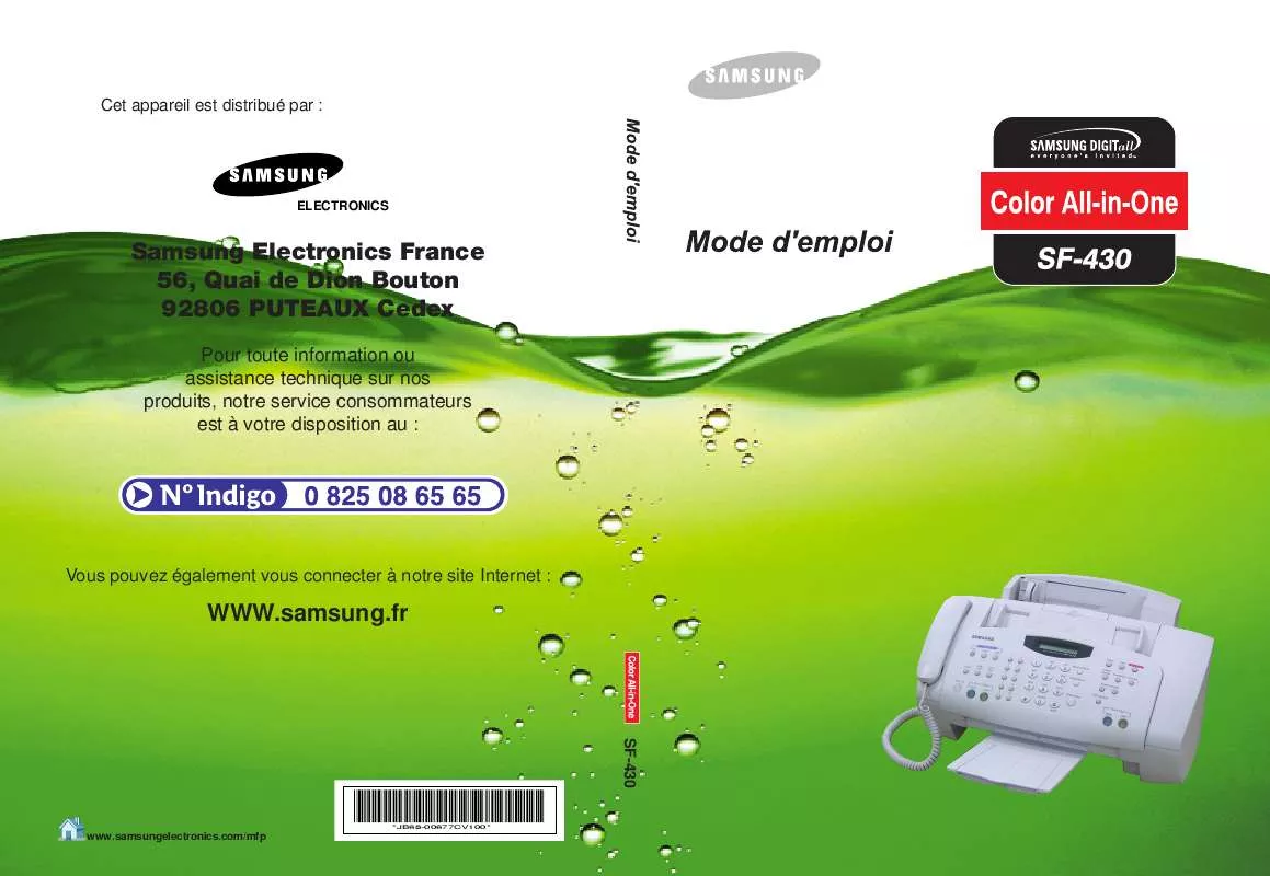 Mode d'emploi SAMSUNG SF-430