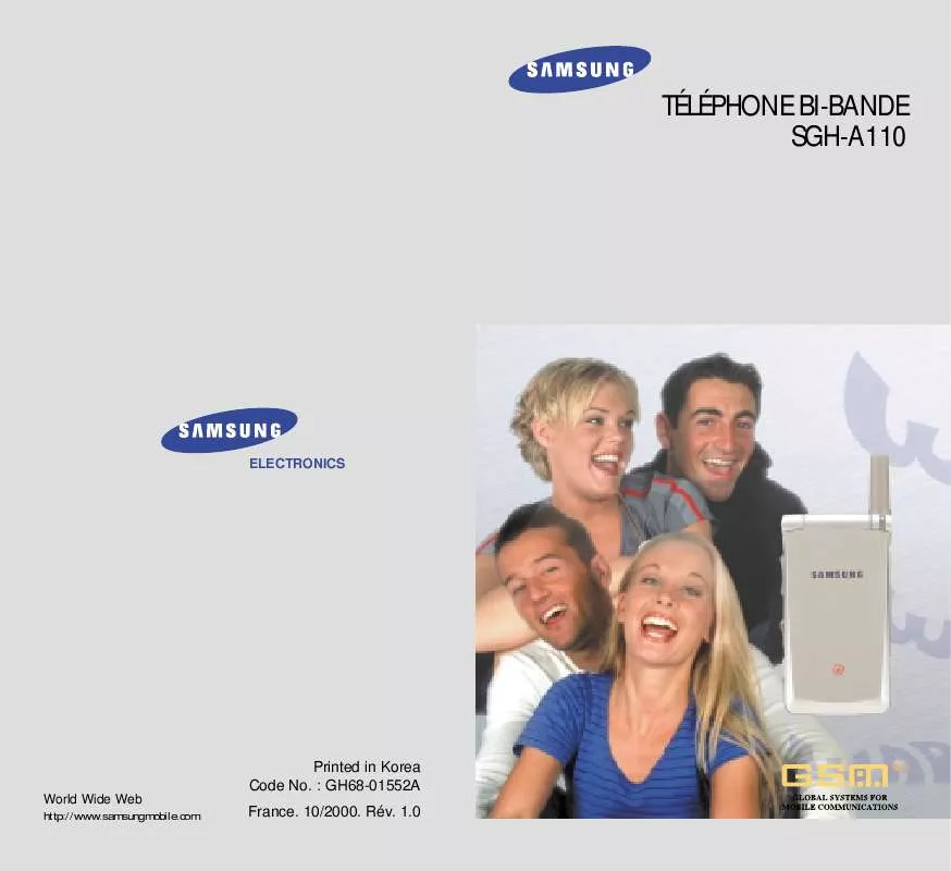 Mode d'emploi SAMSUNG SGH-A110GA