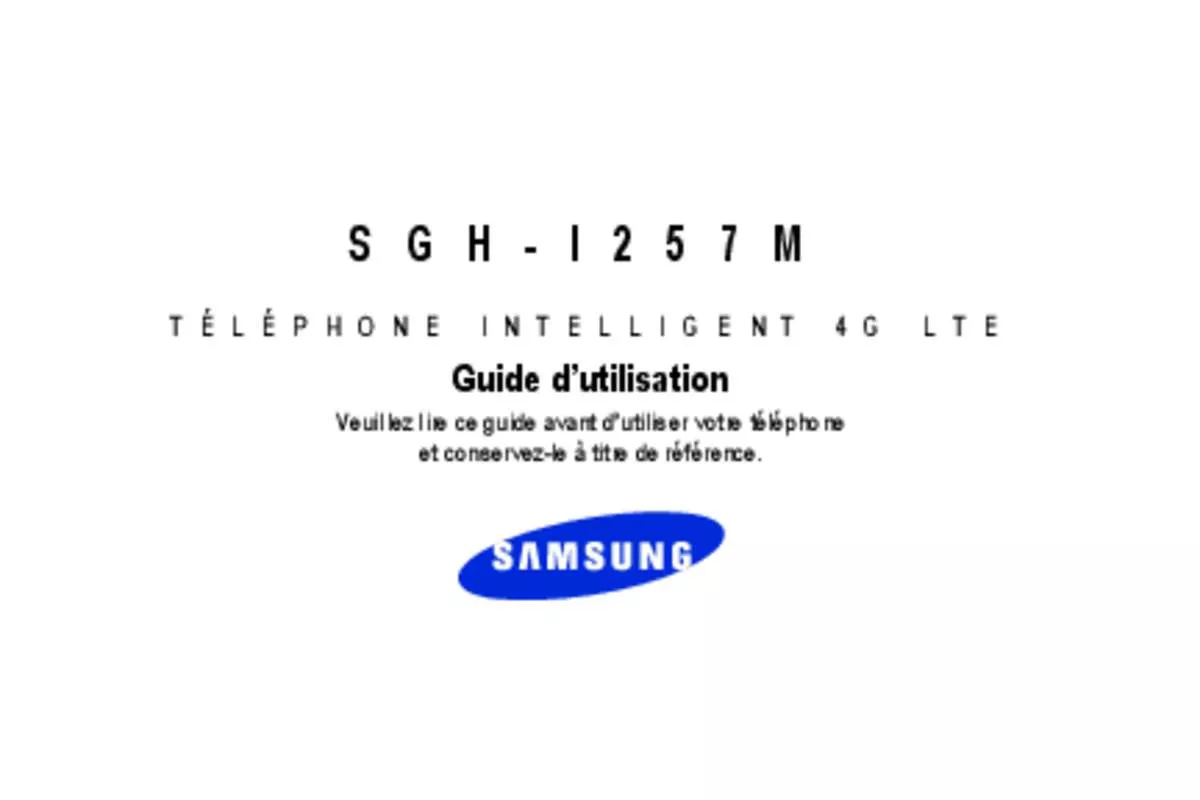 Mode d'emploi SAMSUNG SGH-I257M