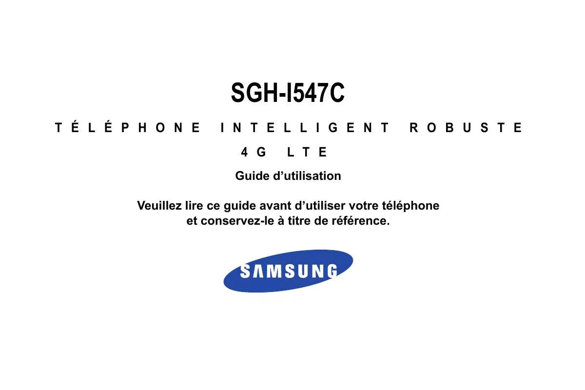 Mode d'emploi SAMSUNG SGH-I547C