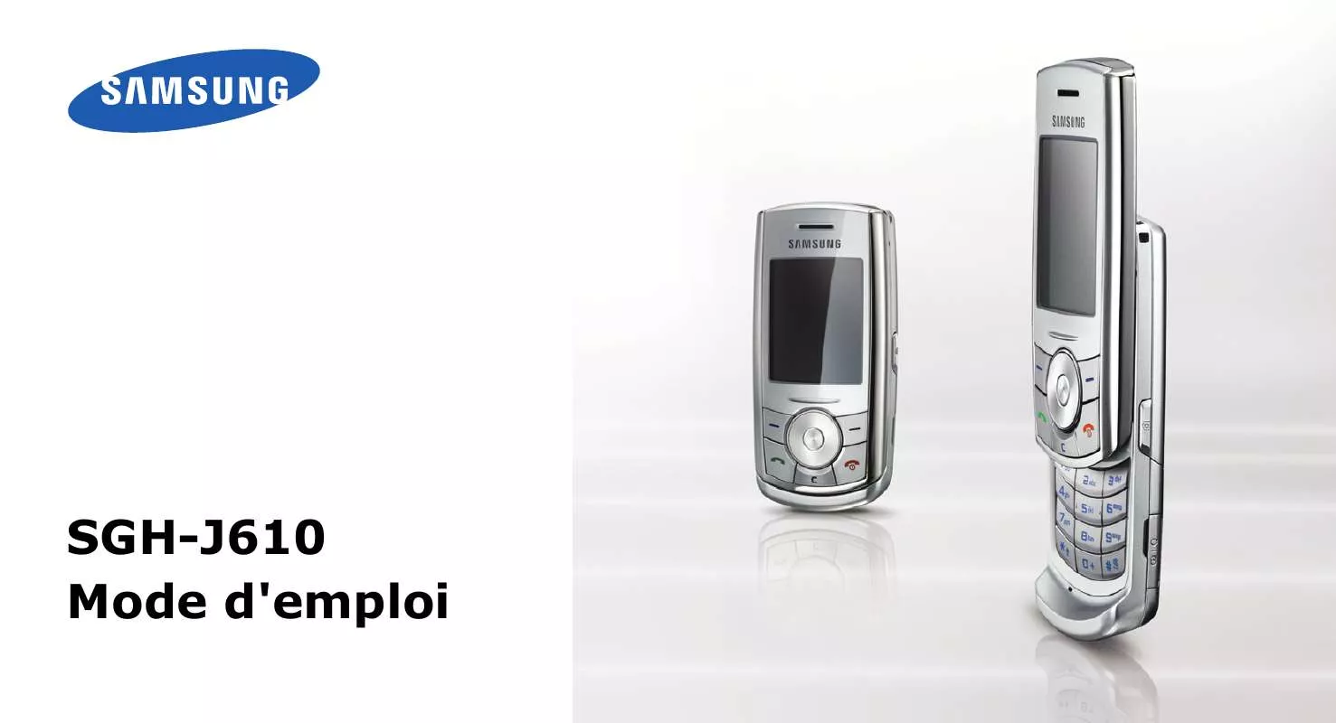 Mode d'emploi SAMSUNG SGH-J610