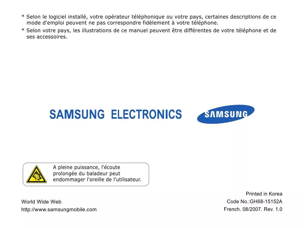 Mode d'emploi SAMSUNG SGH-L760