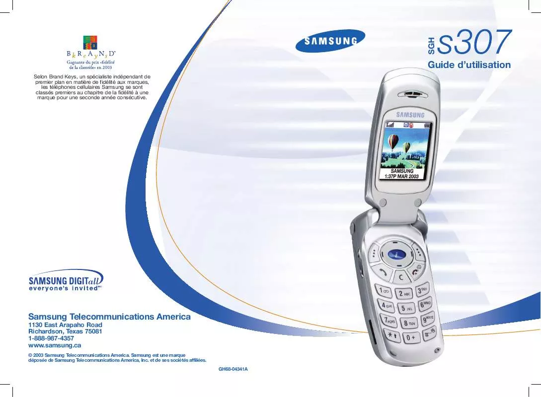 Mode d'emploi SAMSUNG SGH-S307