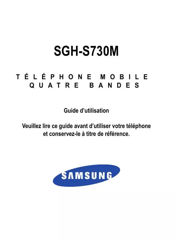 Mode d'emploi SAMSUNG SGH-S730M