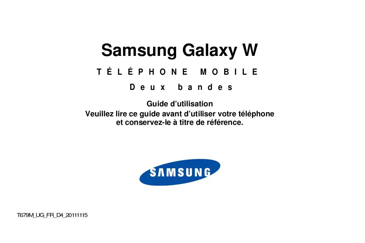 Mode d'emploi SAMSUNG SGH-T679M