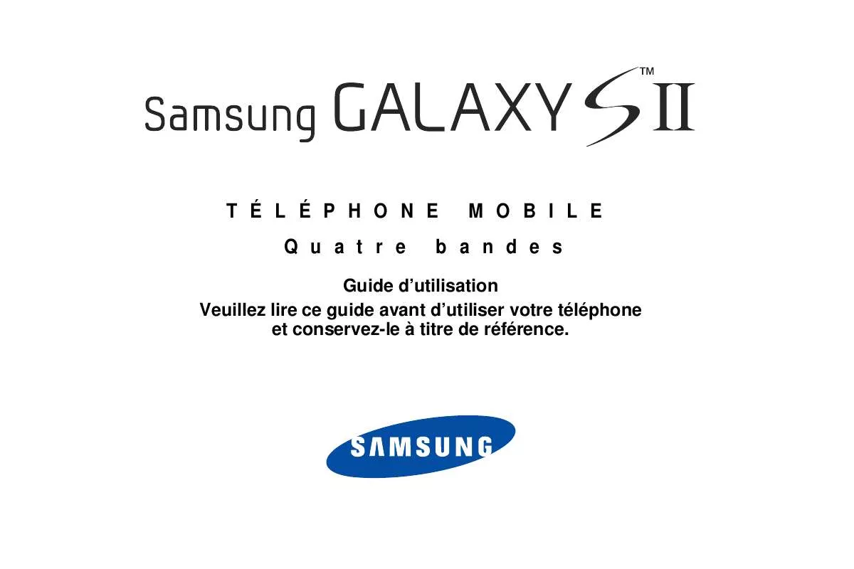 Mode d'emploi SAMSUNG SGH-T989D