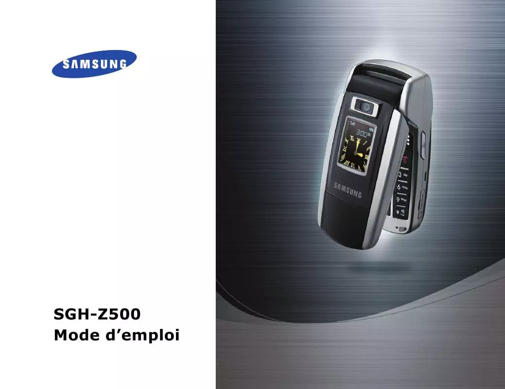 Mode d'emploi SAMSUNG SGH-Z500S