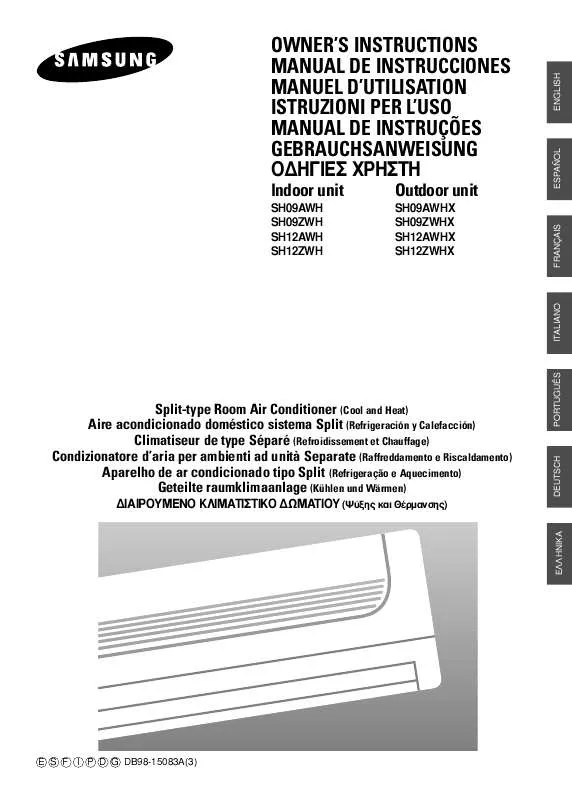 Mode d'emploi SAMSUNG SH-09ZWH/SEK