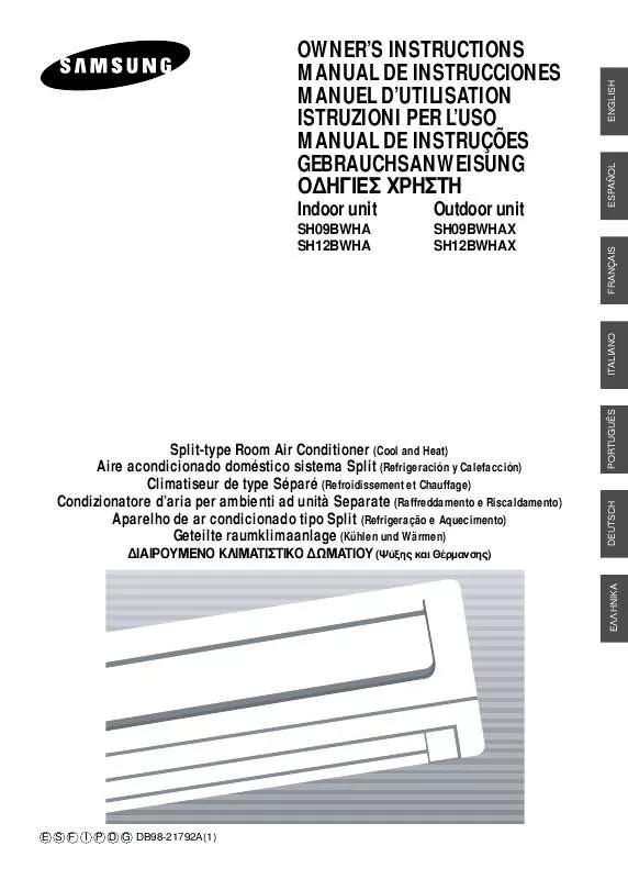 Mode d'emploi SAMSUNG SH-12BWHAX