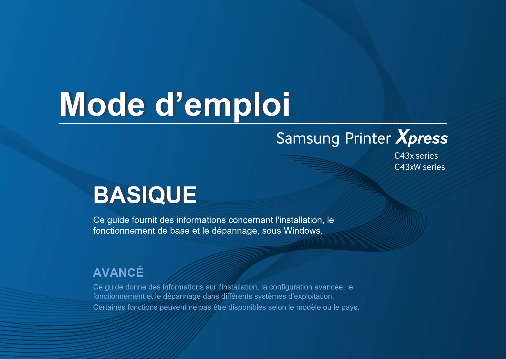 Mode d'emploi SAMSUNG SL-C430