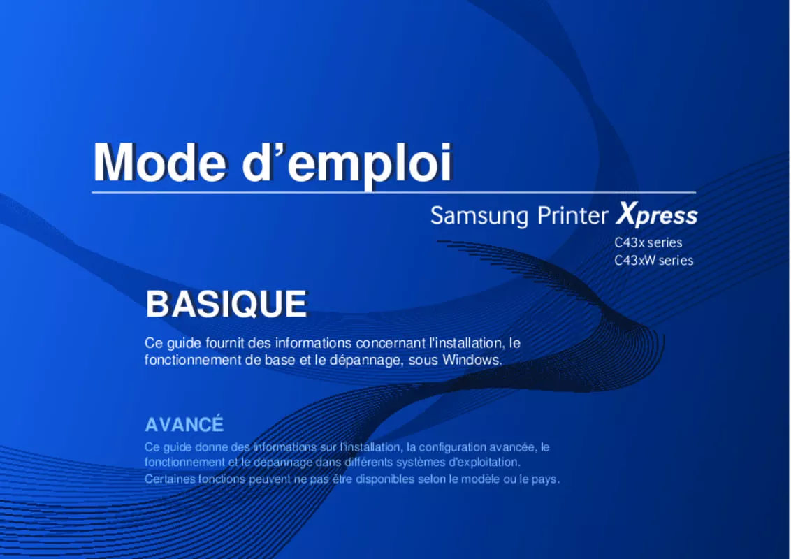 Mode d'emploi SAMSUNG SL-C430W