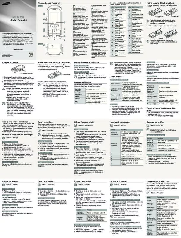 Mode d'emploi SAMSUNG SM-B550H