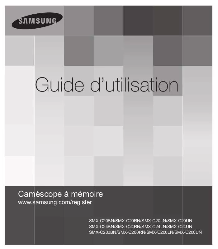 Mode d'emploi SAMSUNG SMX-C20RN