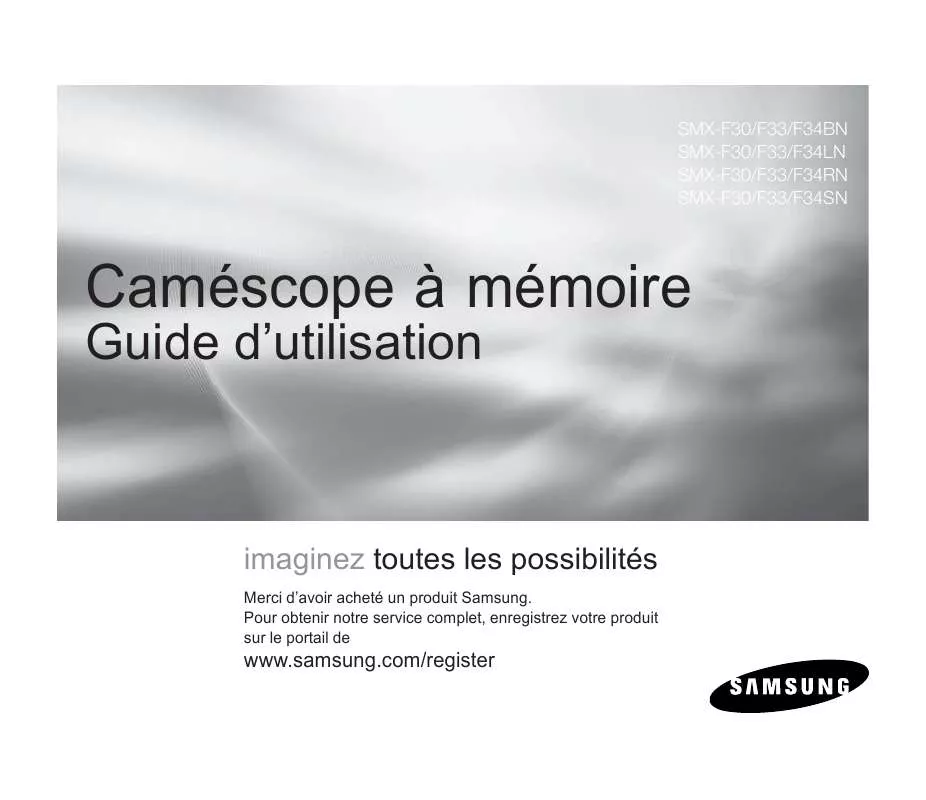 Mode d'emploi SAMSUNG SMX-F30 BLACK