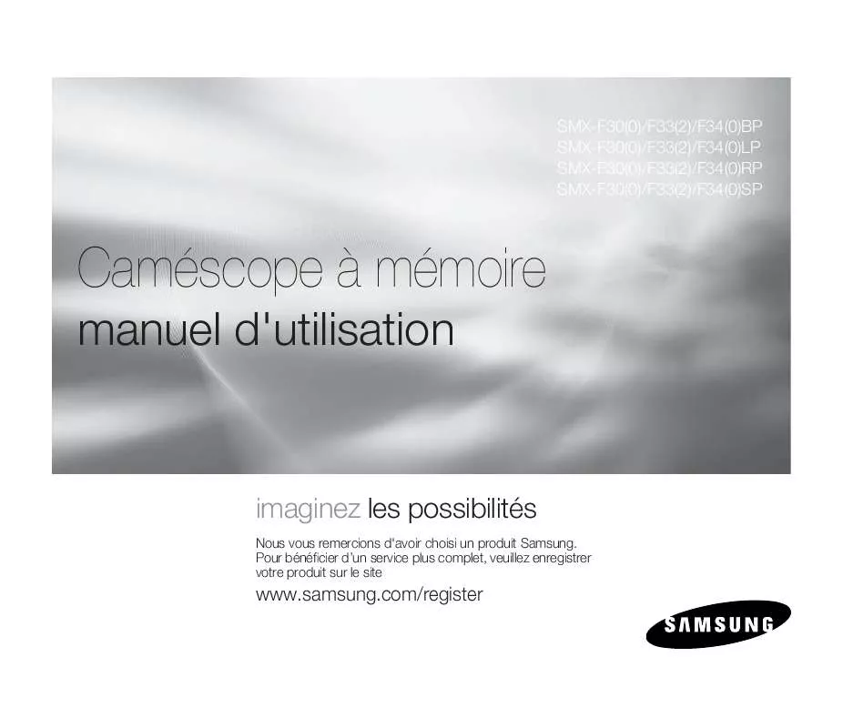 Mode d'emploi SAMSUNG SMX-F30SP