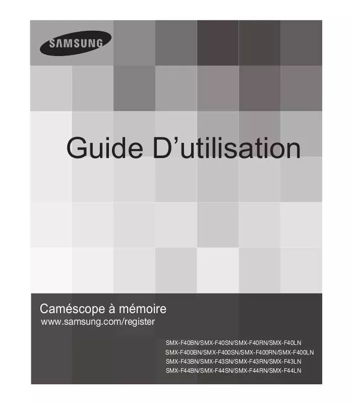 Mode d'emploi SAMSUNG SMX-F40 BLACK