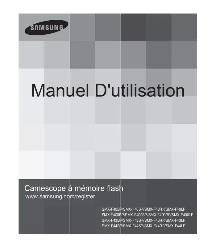 Mode d'emploi SAMSUNG SMX-F40RP