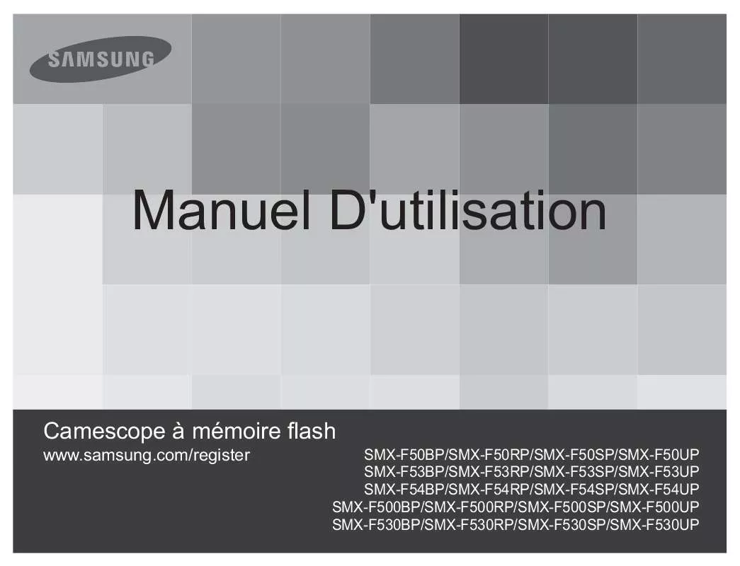 Mode d'emploi SAMSUNG SMX-F500XP