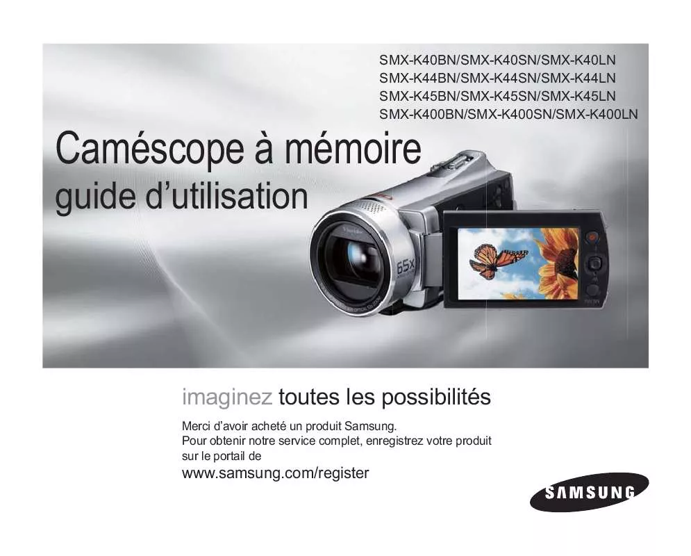 Mode d'emploi SAMSUNG SMX-K40 BLACK