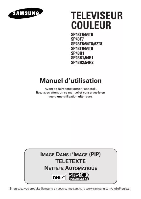 Mode d'emploi SAMSUNG SP-54R2HE