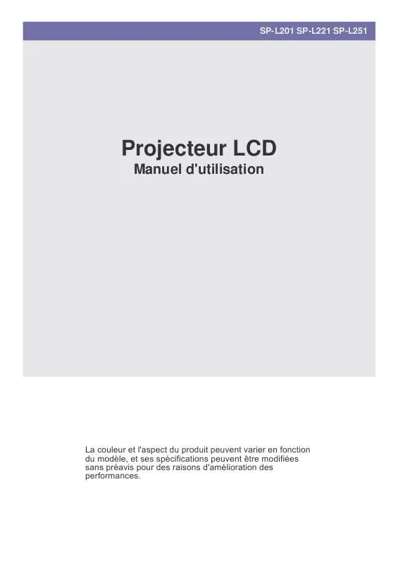 Mode d'emploi SAMSUNG SP-L201