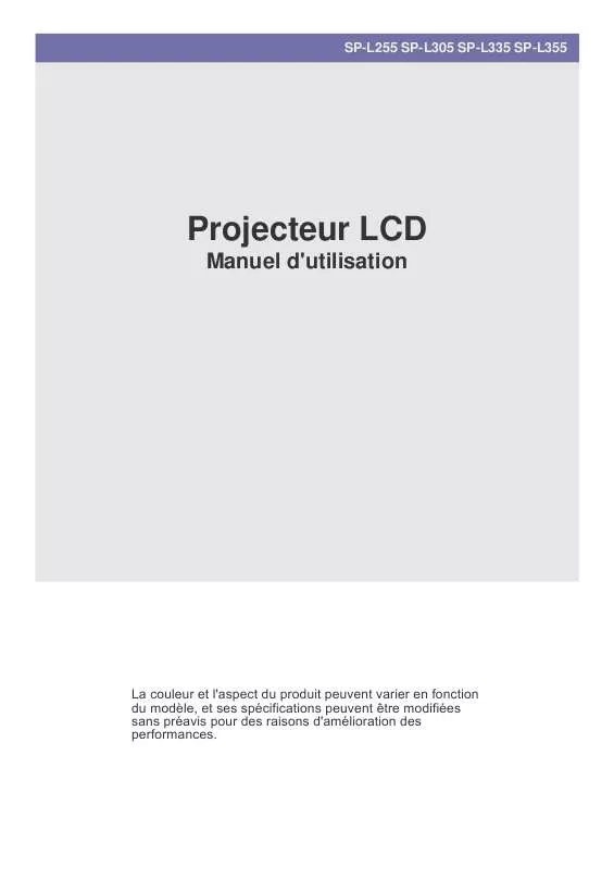 Mode d'emploi SAMSUNG SP-L255