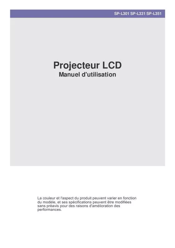 Mode d'emploi SAMSUNG SP-L301