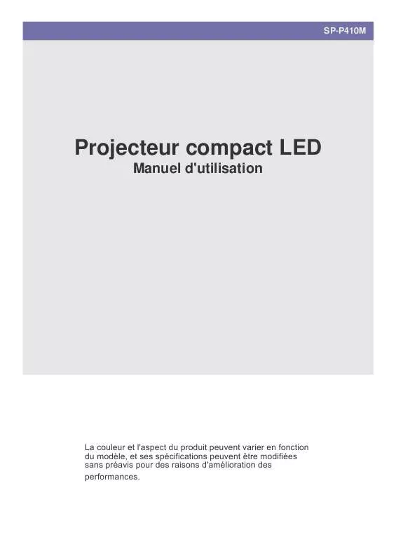 Mode d'emploi SAMSUNG SP-P410M