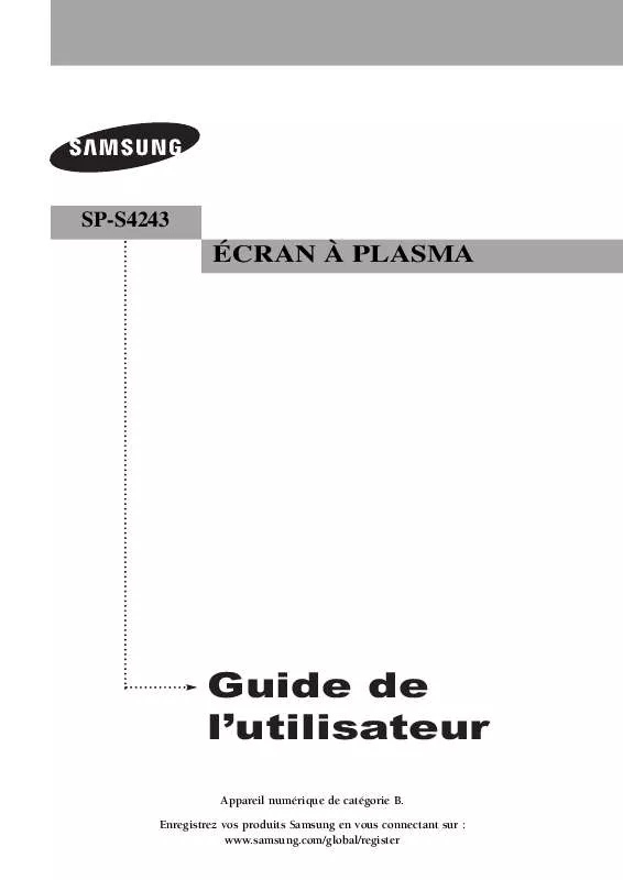 Mode d'emploi SAMSUNG SP-S4243