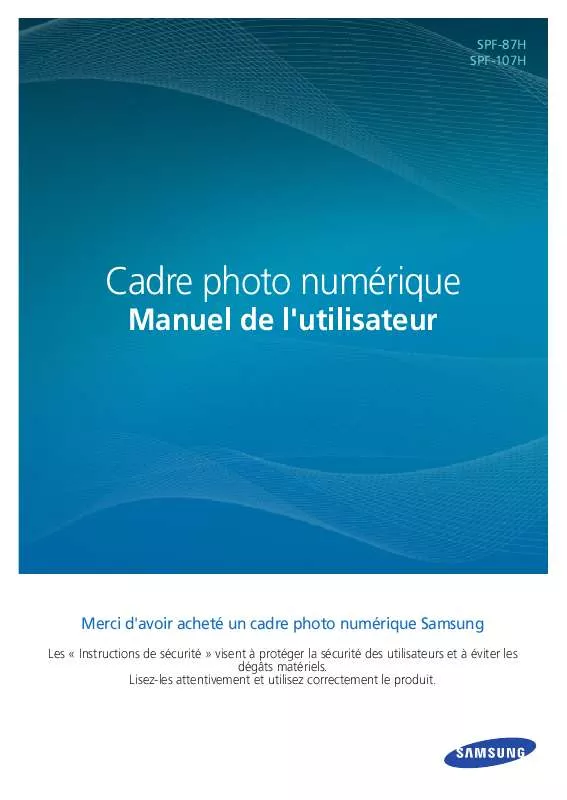 Mode d'emploi SAMSUNG SPF-107H