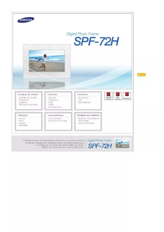 Mode d'emploi SAMSUNG SPF-72H