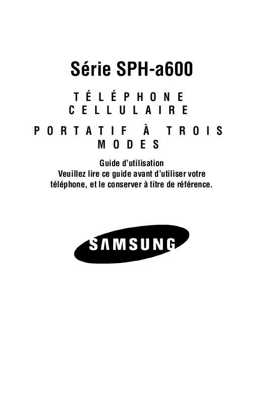 Mode d'emploi SAMSUNG SPH-A600B