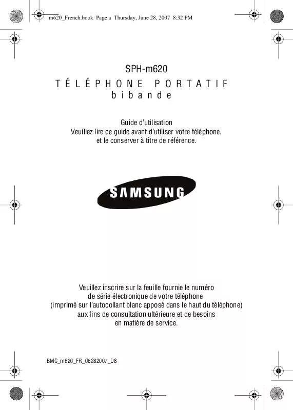 Mode d'emploi SAMSUNG SPH-M620