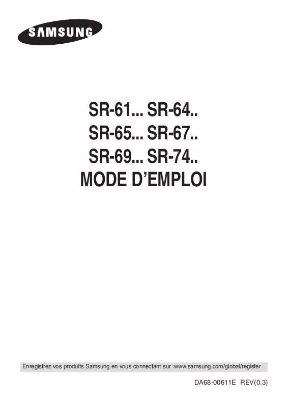 Mode d'emploi SAMSUNG SR-65KTC