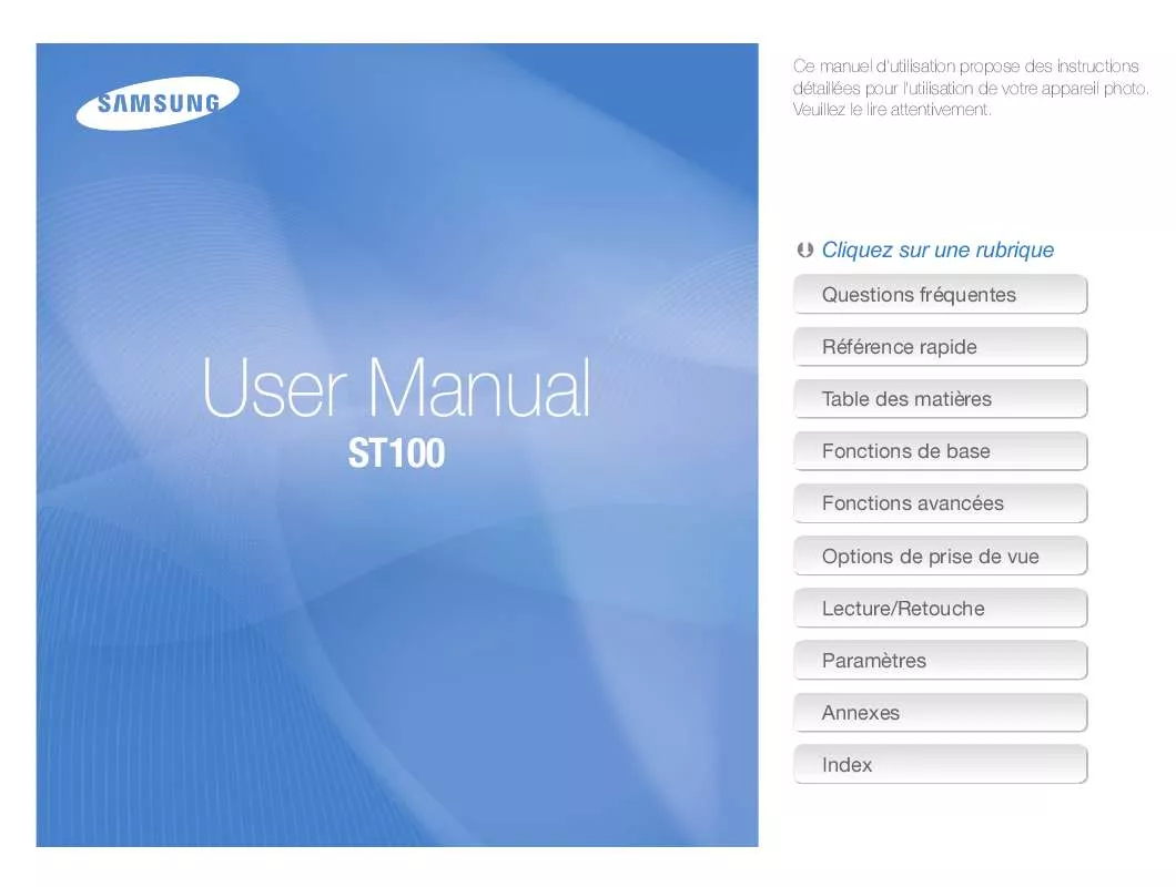 Mode d'emploi SAMSUNG ST100