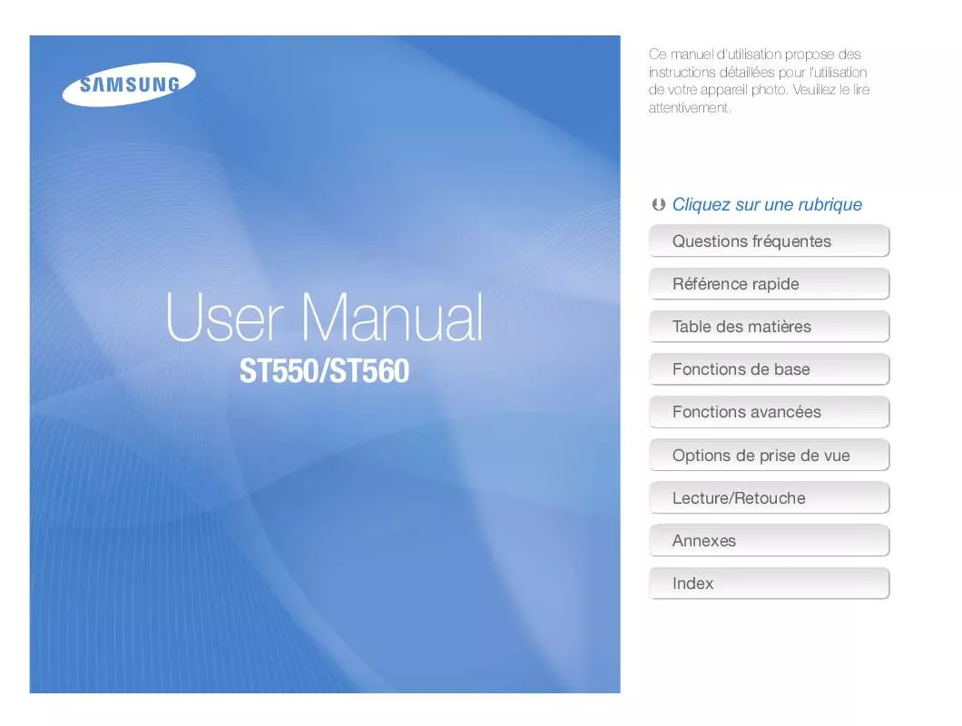 Mode d'emploi SAMSUNG ST550