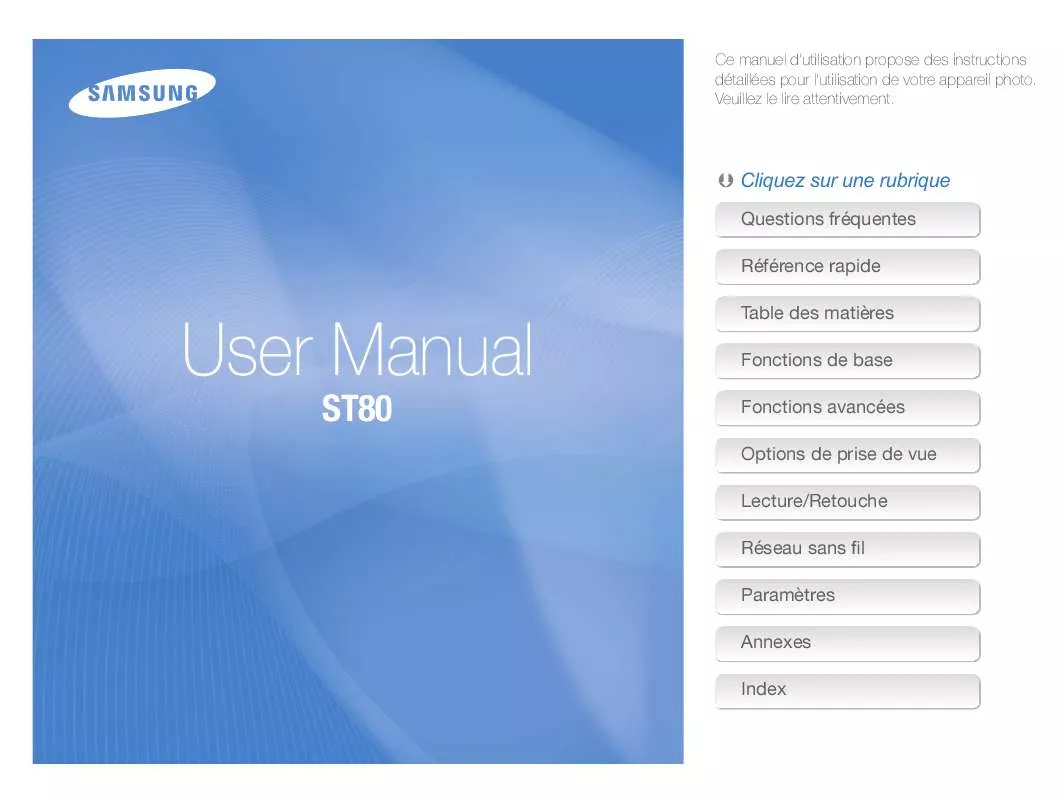 Mode d'emploi SAMSUNG ST80