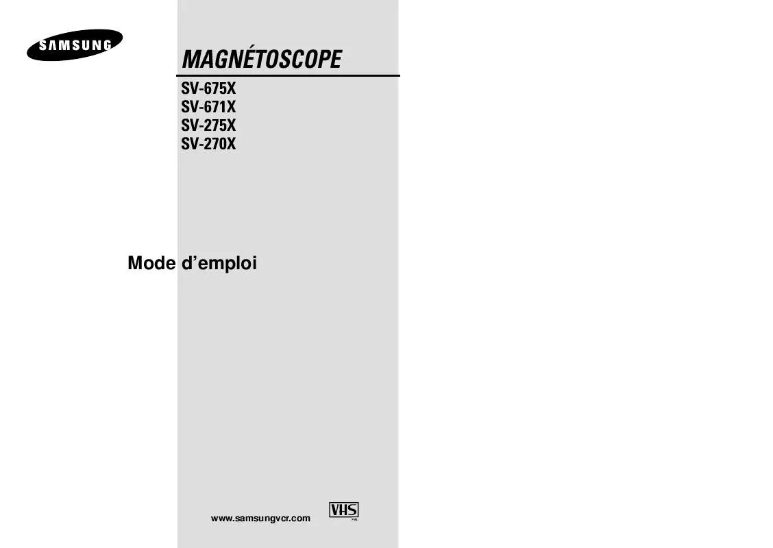 Mode d'emploi SAMSUNG SV-270X