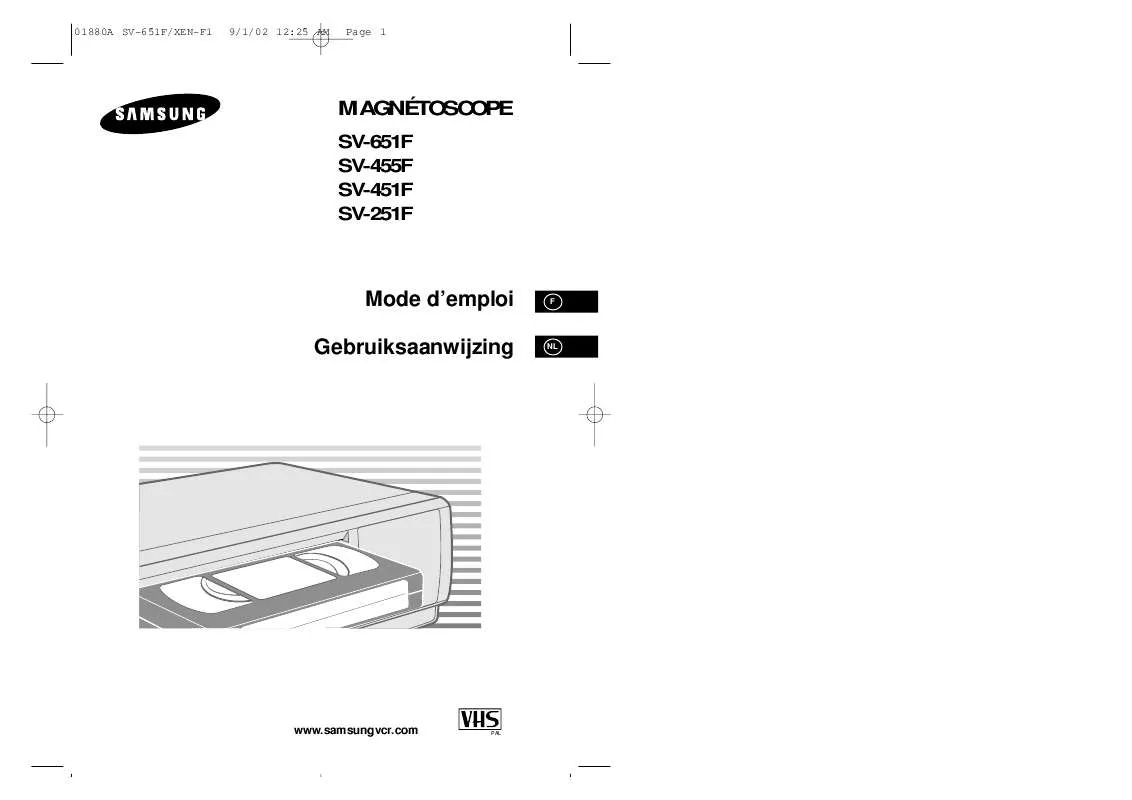 Mode d'emploi SAMSUNG SV-451F