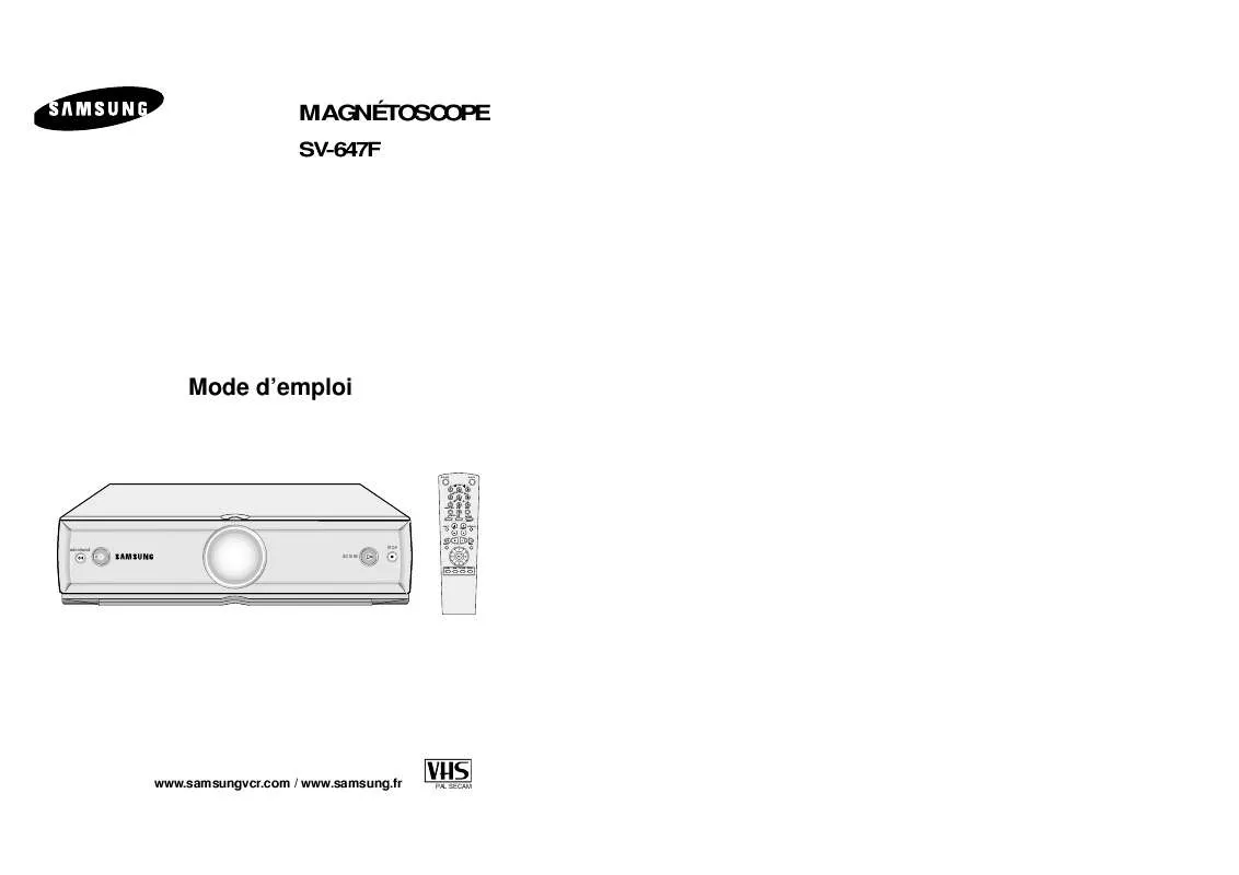 Mode d'emploi SAMSUNG SV647F-XEF