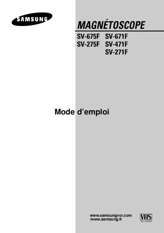 Mode d'emploi SAMSUNG SV-675F