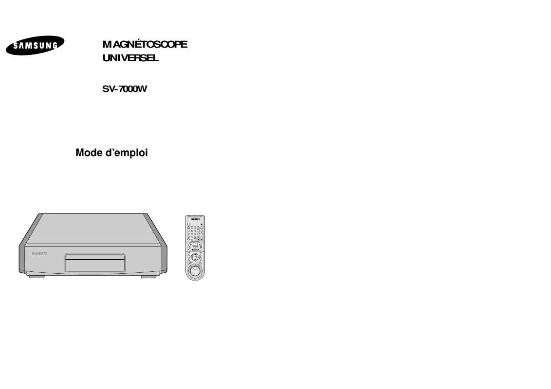 Mode d'emploi SAMSUNG SV-7000W