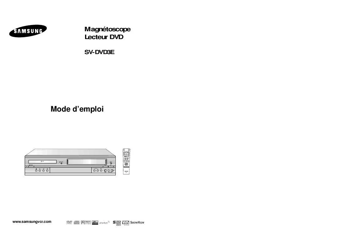 Mode d'emploi SAMSUNG SV-DVD3