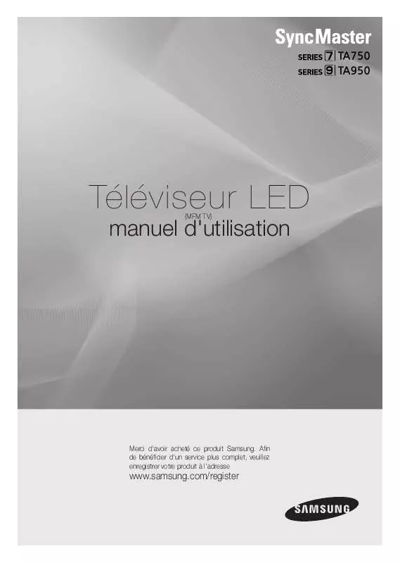 Mode d'emploi SAMSUNG SYNCMASTER T27B750EW