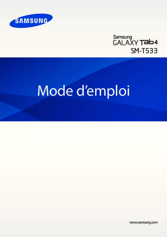 Mode d'emploi SAMSUNG TABLETTE GALAXY TAB 4, 10.1 POUCES, WI-FI 16 GO - SM-T533