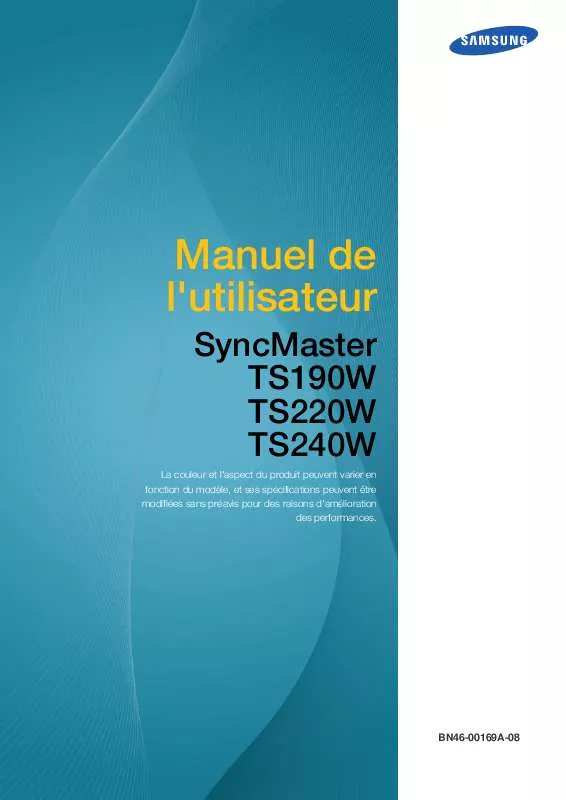 Mode d'emploi SAMSUNG SYNCMASTER TS220W